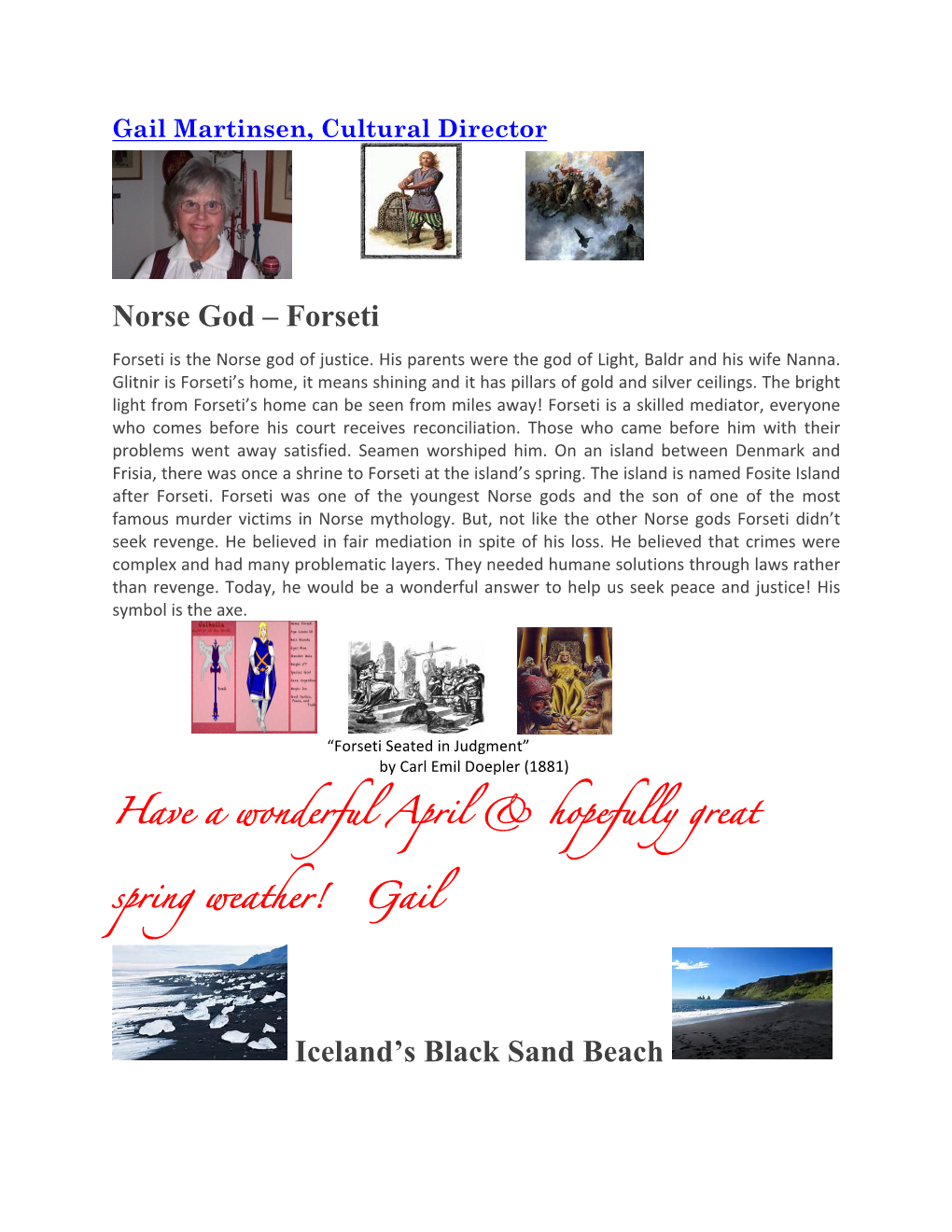 Norse God – Forseti Iceland's Black Sand Beach
