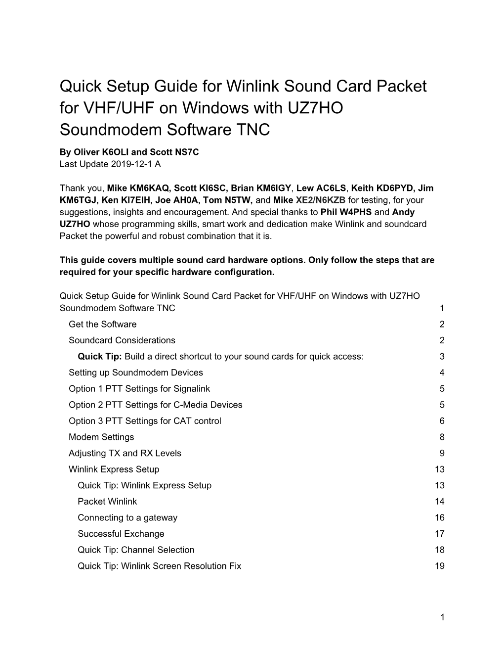 Quick Setup Guide for Winlink Sound Card Packet for VHF/UHF on Windows with UZ7HO Soundmodem Software TNC