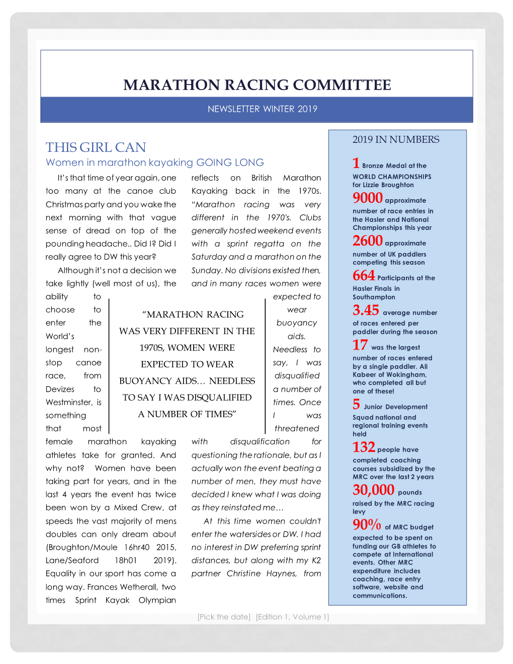 Marathon Racing Committee