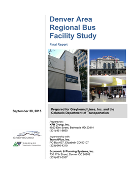 Denver Area Regional Bus Facility Study
