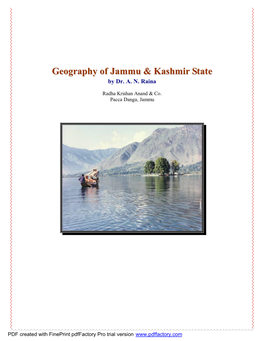 Geography of Jammu & Kashmir State
