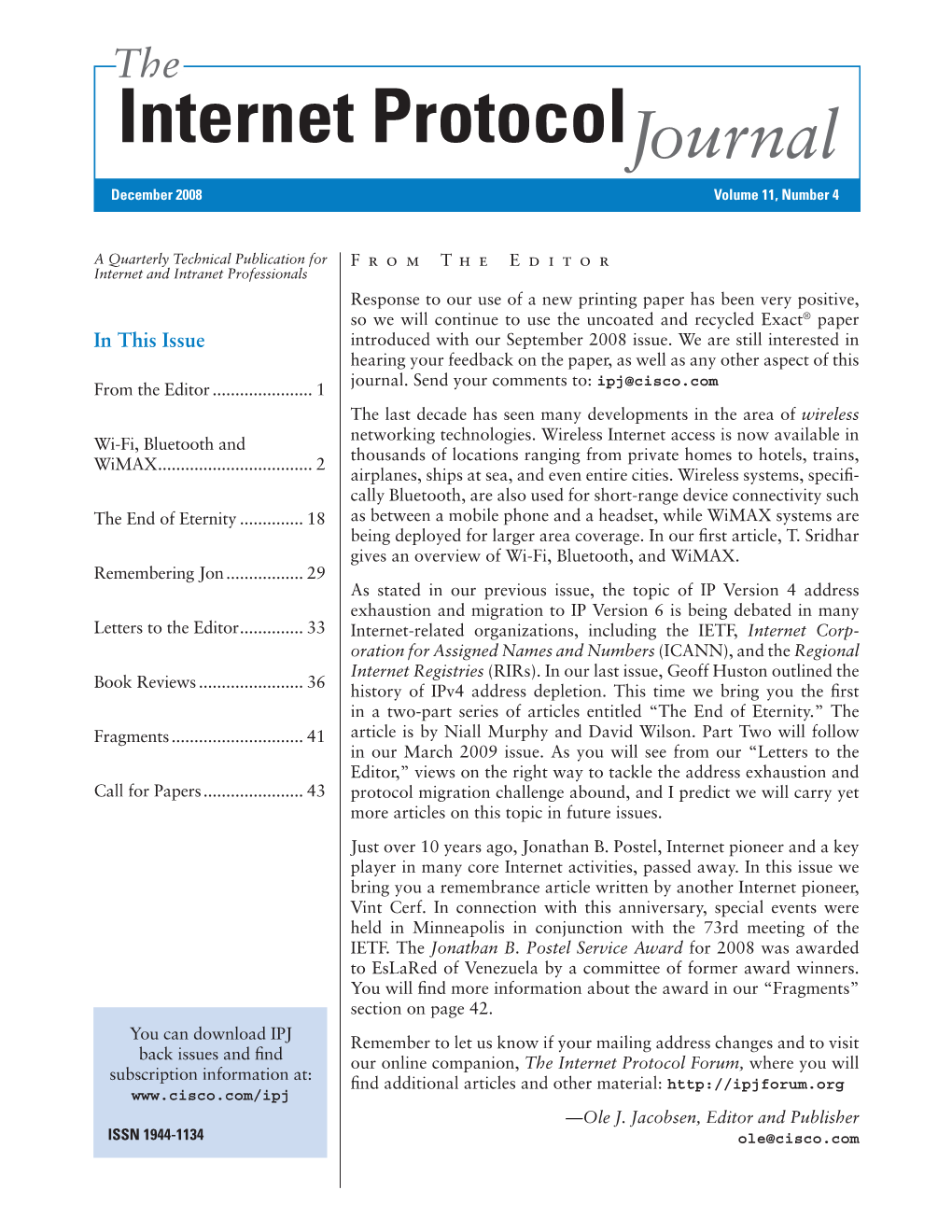 Internet Protocol Journal 2 Figure 1A: WLAN Network with Ethernet Connectivity