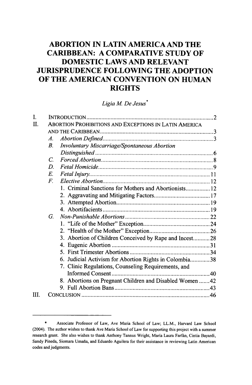 Abortion in Latin America and the Caribbean