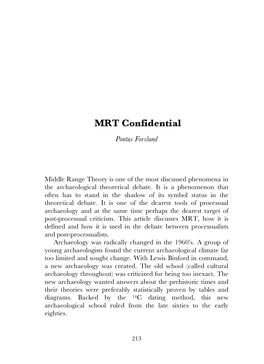 MRT Confidential Pontus Forslund