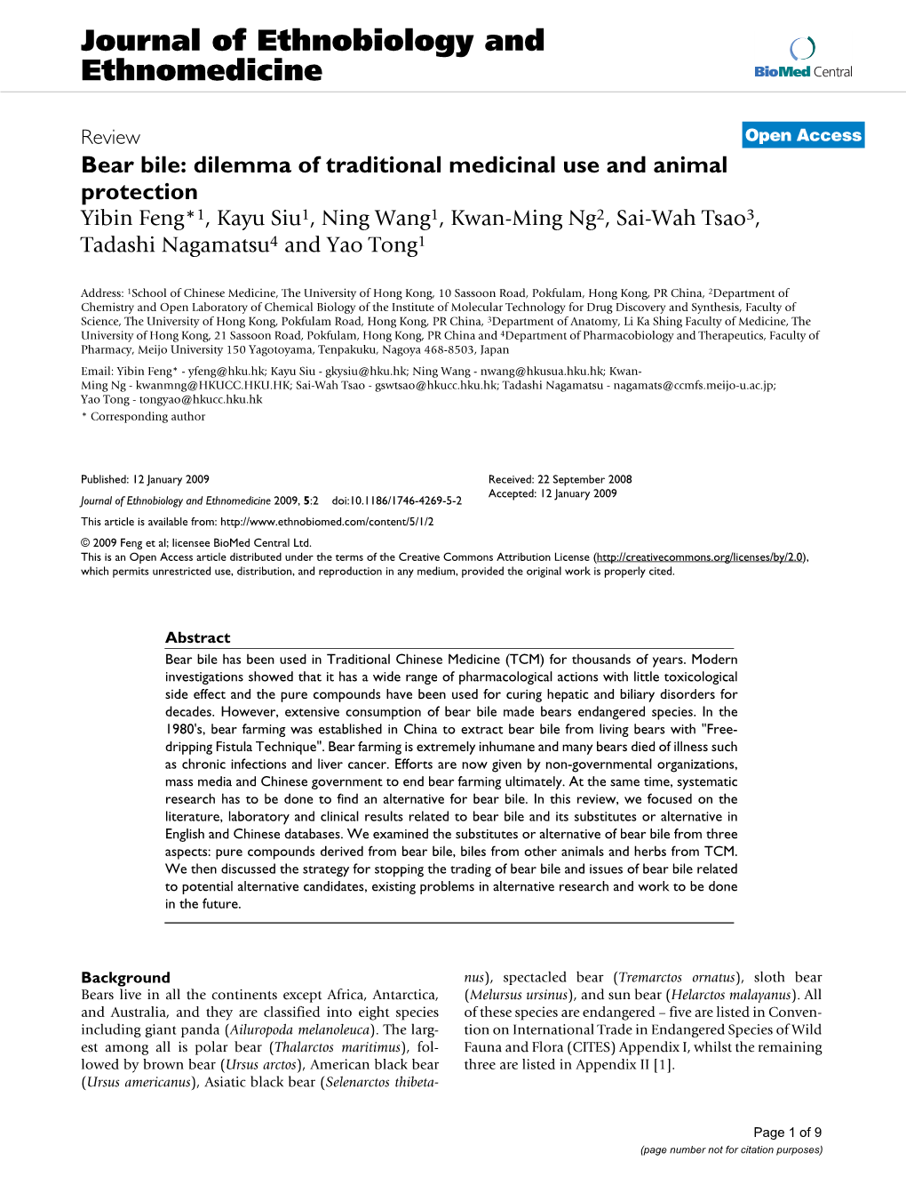 Journal of Ethnobiology and Ethnomedicine Biomed Central