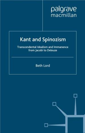 Kant and Spinozism