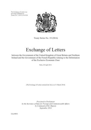 Exchange of Letters Cm 8931