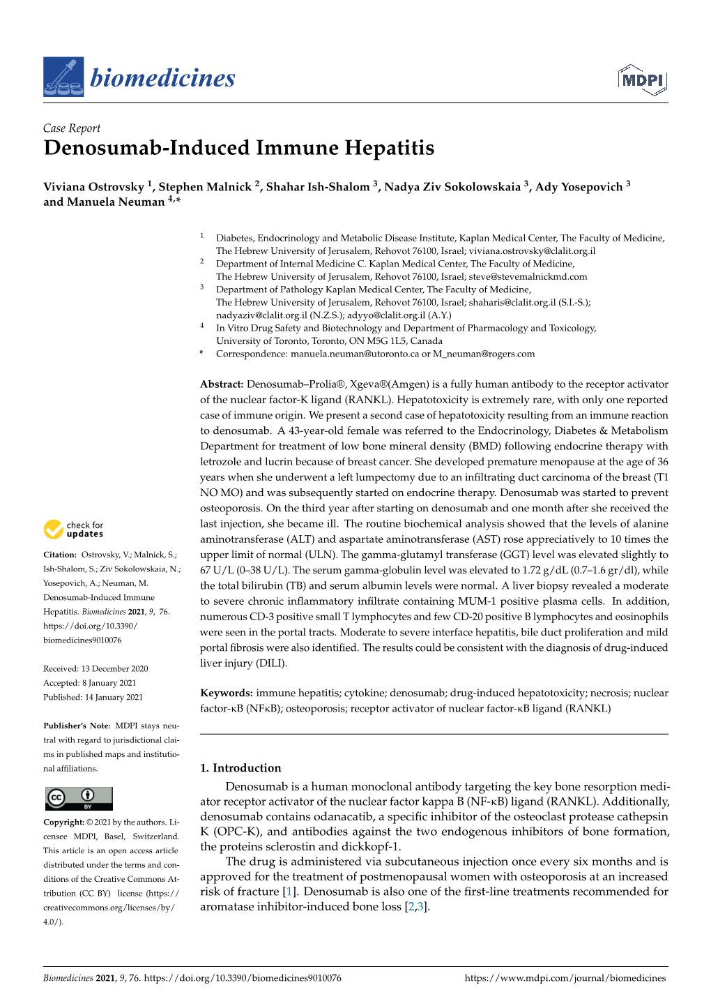 Denosumab-Induced Immune Hepatitis