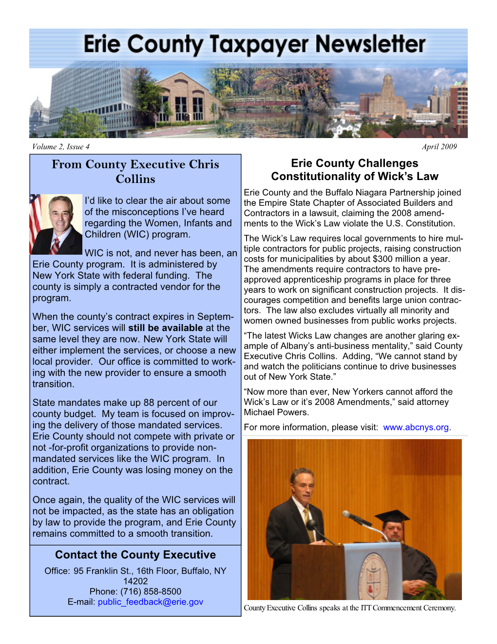 From County Executive Chris Collins