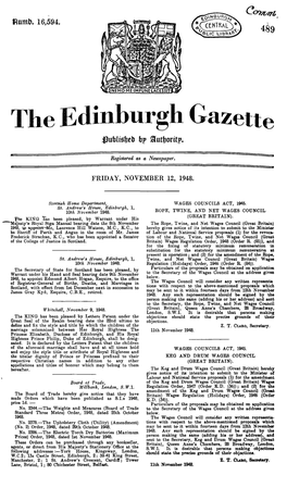The Edinburgh Gazette Fop 3Utl)Ontt>