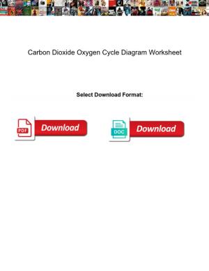 Carbon Dioxide Oxygen Cycle Diagram Worksheet
