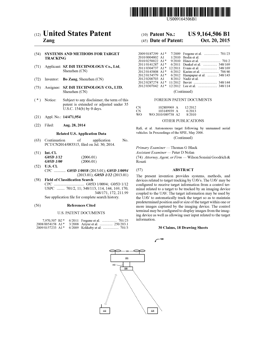 (12) United States Patent (10) Patent No.: US 9,164,506 B1 Zang (45) Date of Patent: Oct