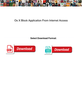 Os X Block Application from Internet Access