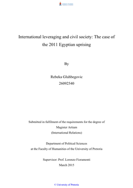 International Leveraging and Civil Society: the Case of the 2011 Egyptian Uprising