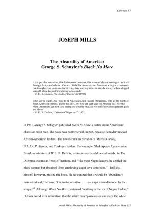 Joseph-Mills-The-Absurdity-Of-America-George-S-Schuylers-Black-No-More.Pdf