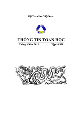 THÔNG TIN TOÁN HỌC Tháng 3 Năm 2010 Tập 14 Số1