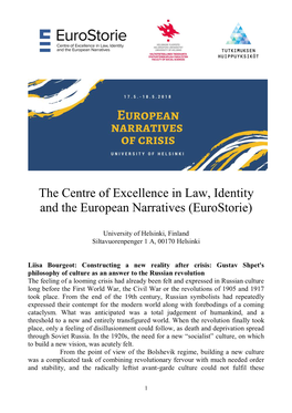 The Centre of Excellence in Law, Identity and the European Narratives (Eurostorie)