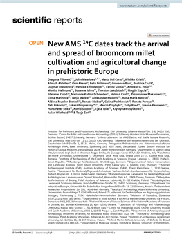 New AMS 14C Dates Track the Arrival and Spread of Broomcorn Millet Cultivation and Agricultural Change in Prehistoric Europe