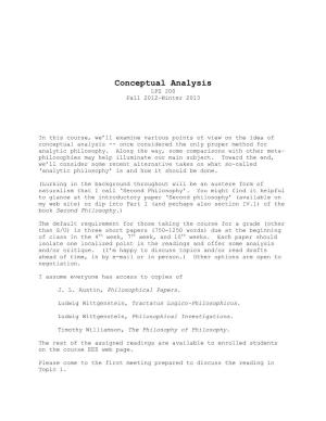Conceptual Analysis LPS 200 Fall 2012-Winter 2013