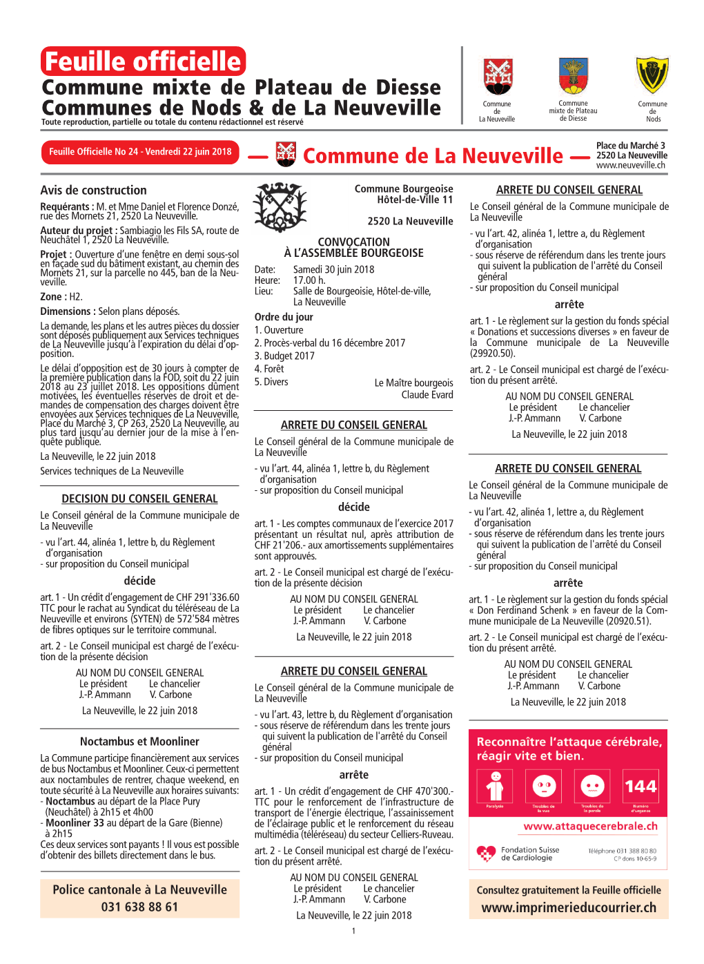 Feuille Officielle