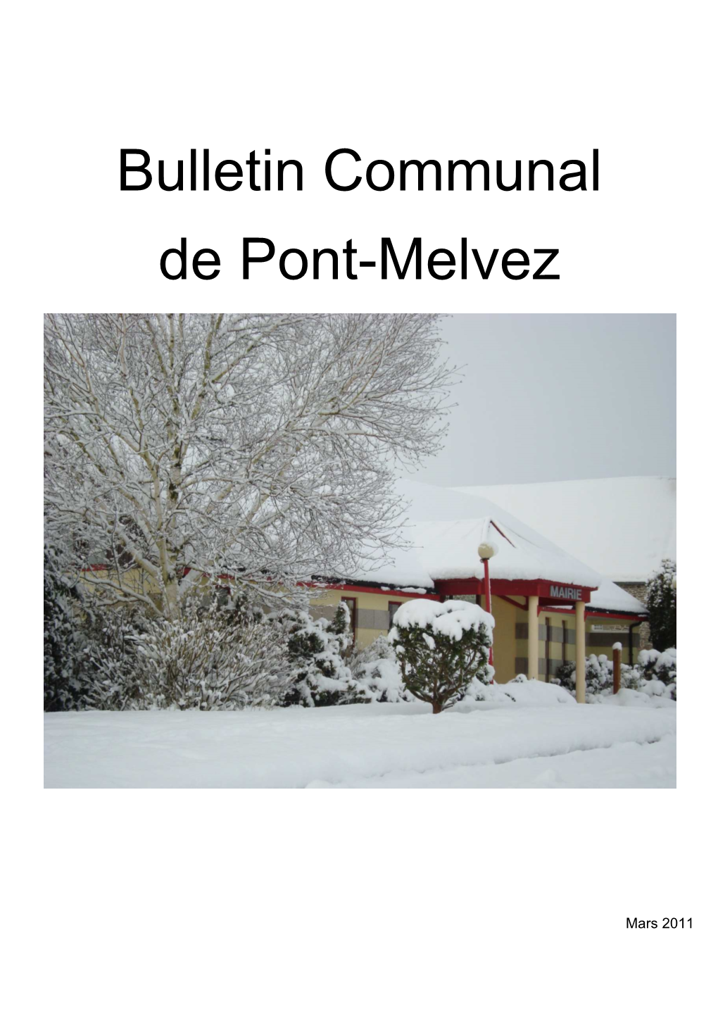 Bulletin Communal De Pont-Melvez