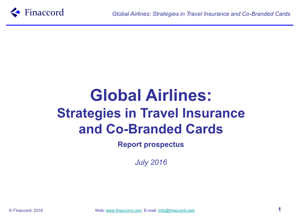 Global Airlines: Strategies in Travel Insurance and Co-Branded Cards