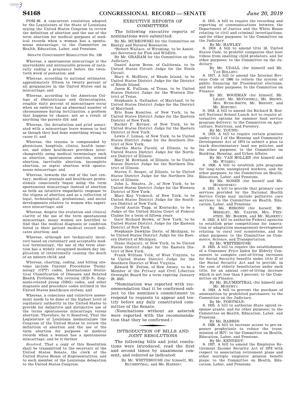 Congressional Record—Senate S4168