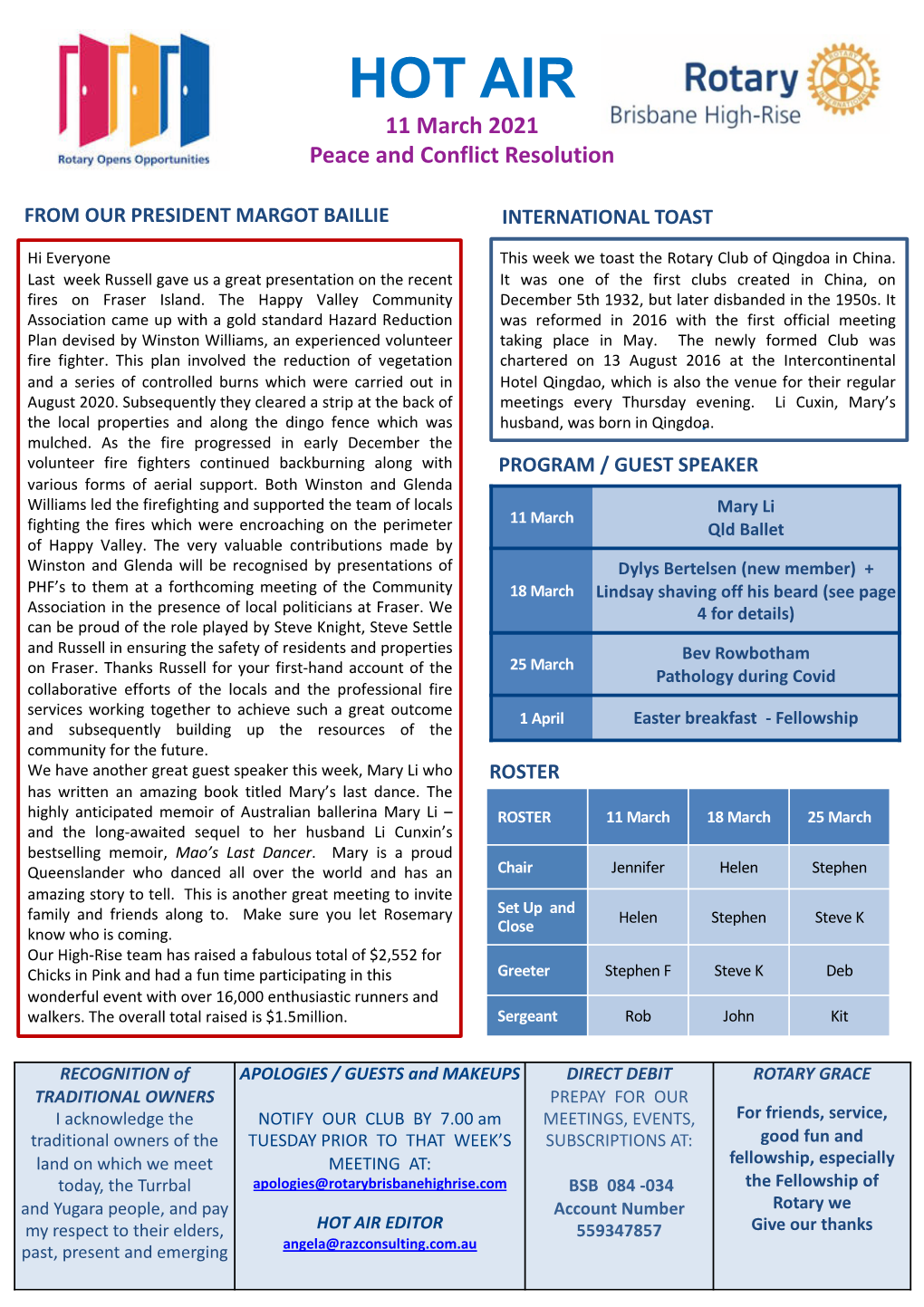 11 March 2021 Peace and Conflict Resolution