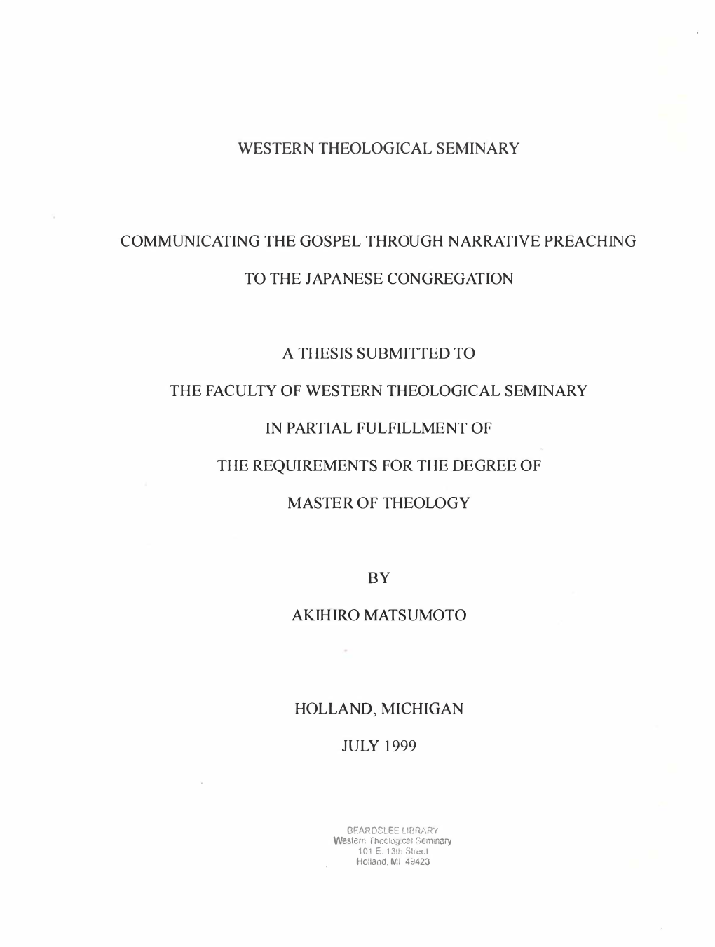 1999 Thm Thesis Matsumoto Akihiro-OCR.Pdf