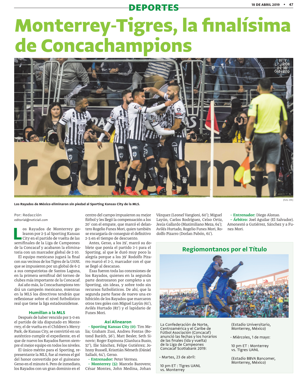 Monterrey-Tigres, La Finalísima De Concachampions