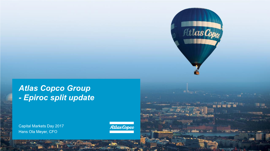 Atlas Copco Group - Epiroc Split Update