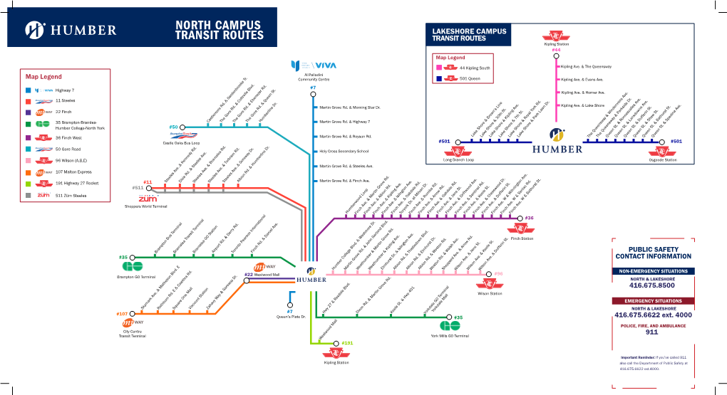 North Campus Transit Routes