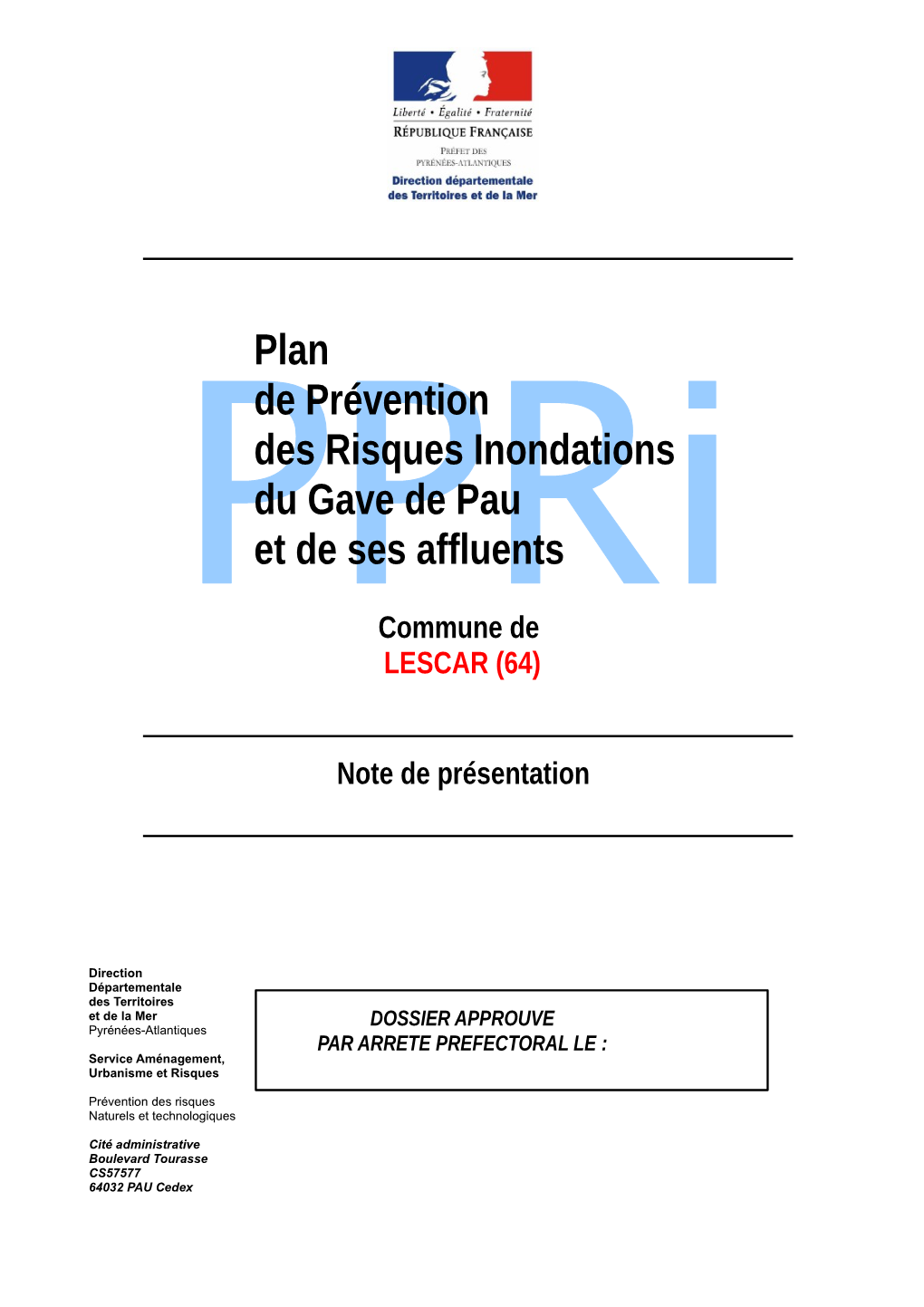 Plan De Prévention Des Risques Inondations Du Gave De Pau Et De Ses Affluents
