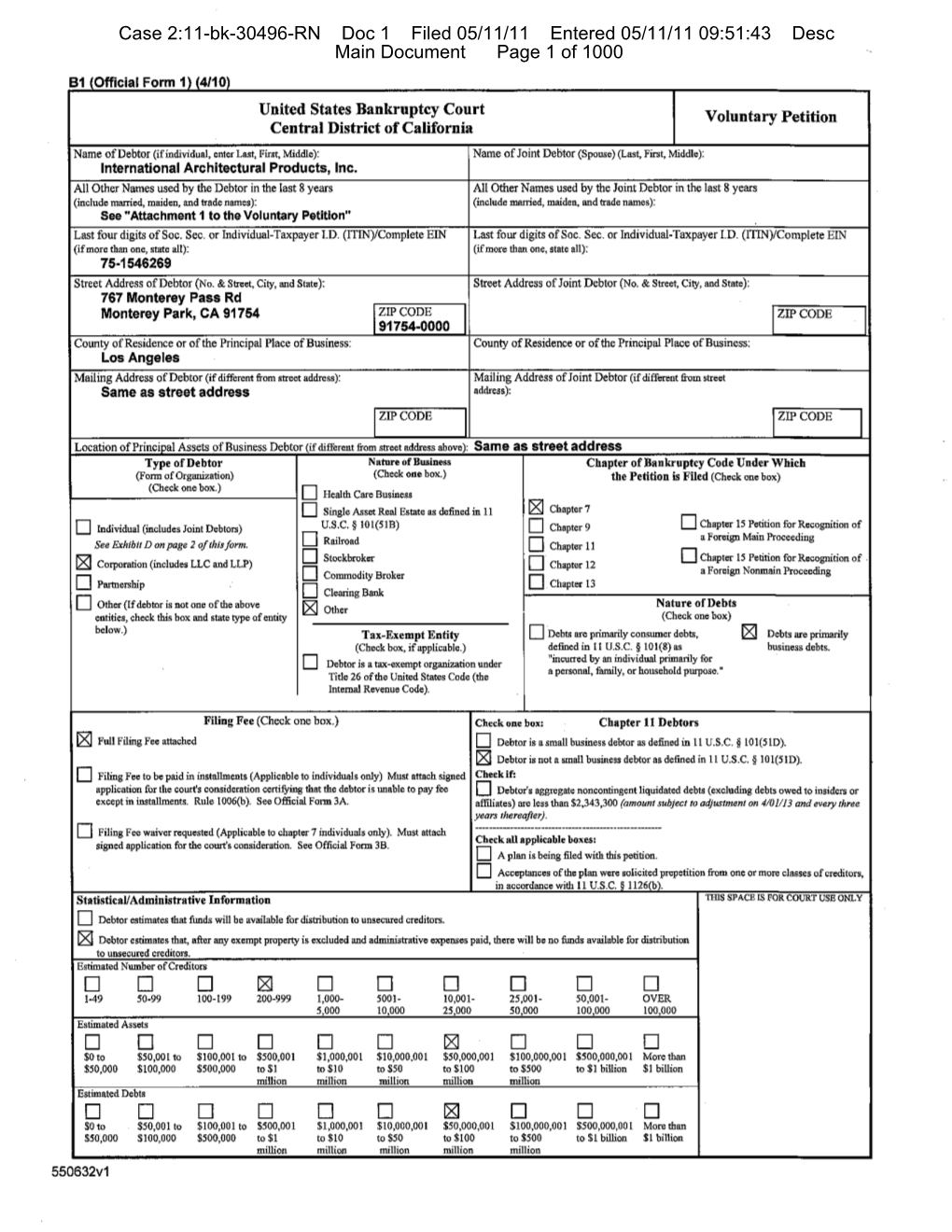 Case 2:11-Bk-30496-RN Doc 1 Filed 05/11/11 Entered 05