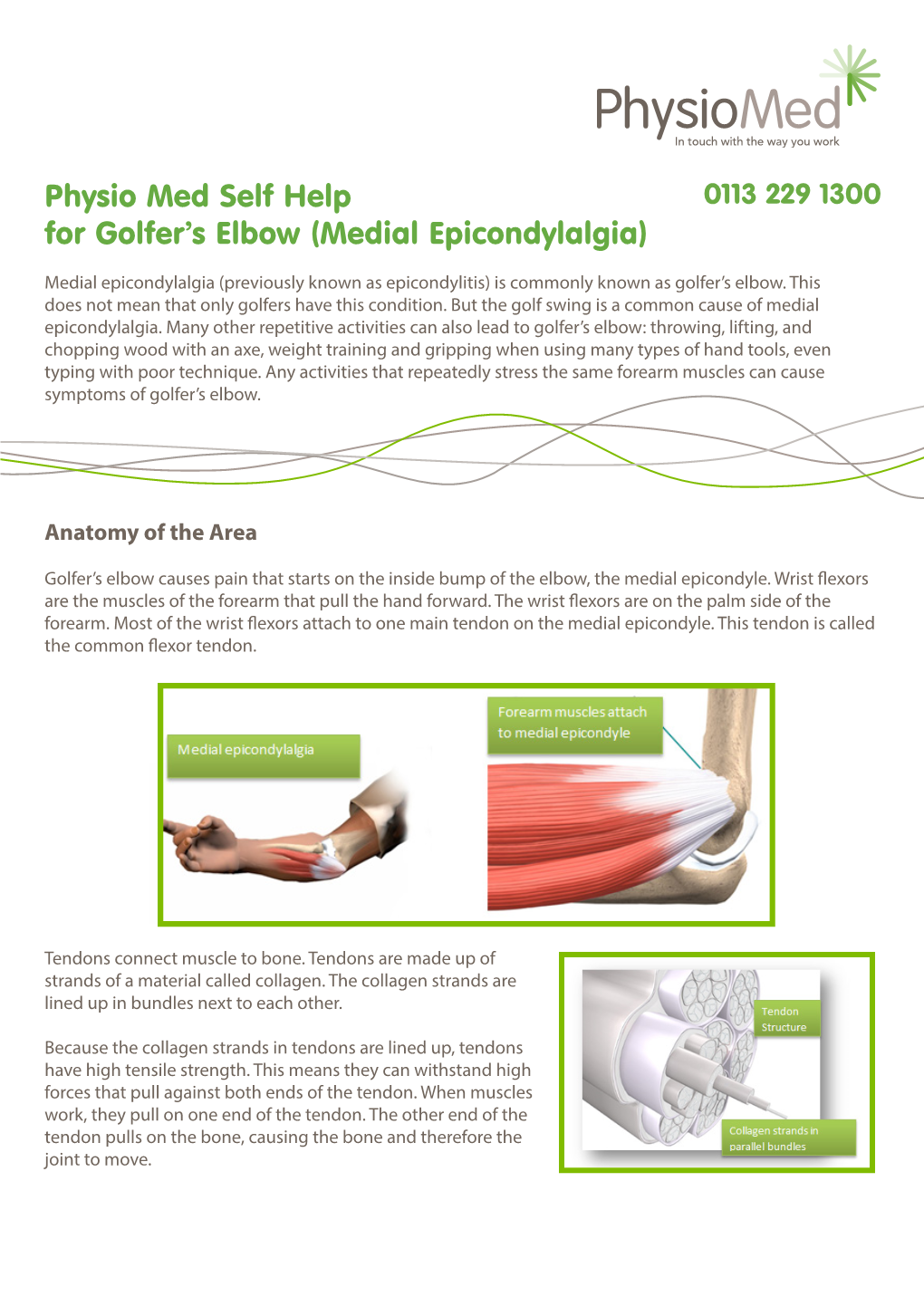 Physio Med Self Help for Golfer's Elbow (Medial Epicondylalgia)