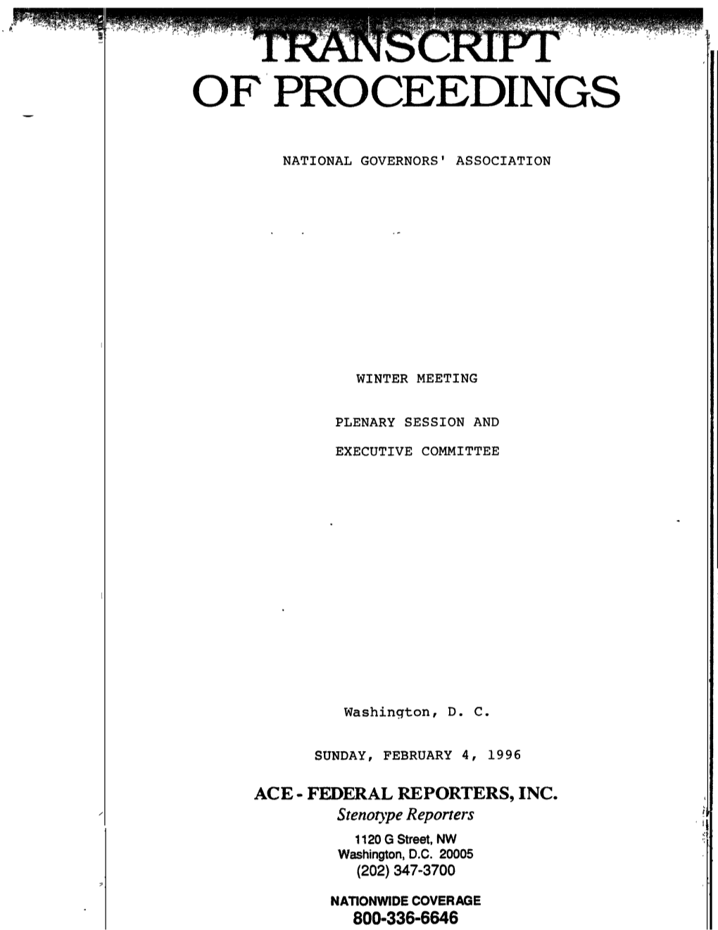 1996 NGA Winter Meeting