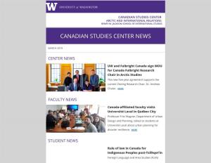 Canadian Studies Center News