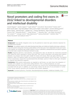 Novel Promoters and Coding First Exons in DLG2