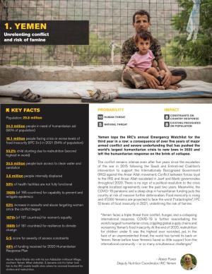 YEMEN Unrelenting Conflict and Risk of Famine