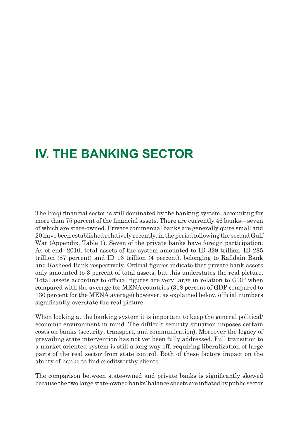 The Banking Sector 13