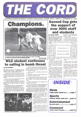 The Cord Weekly (November 19, 1992)