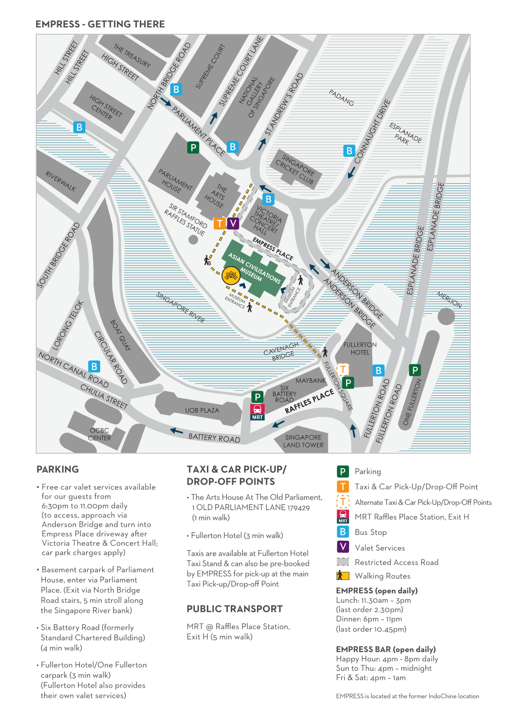 Parking • • Taxi & Car Pick-Up/ Drop-Off Points