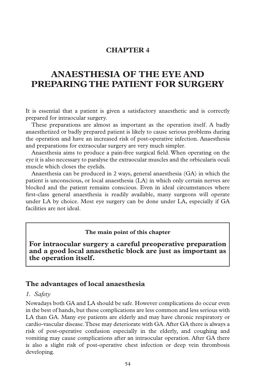 Anaesthesia of the Eye and Preparing the Patient for Surgery 55