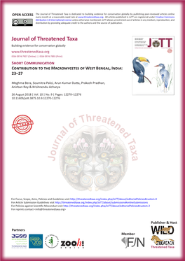 Journal of Threatened Taxa