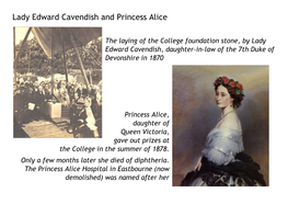 Lady Edward Cavendish and Princess Alice