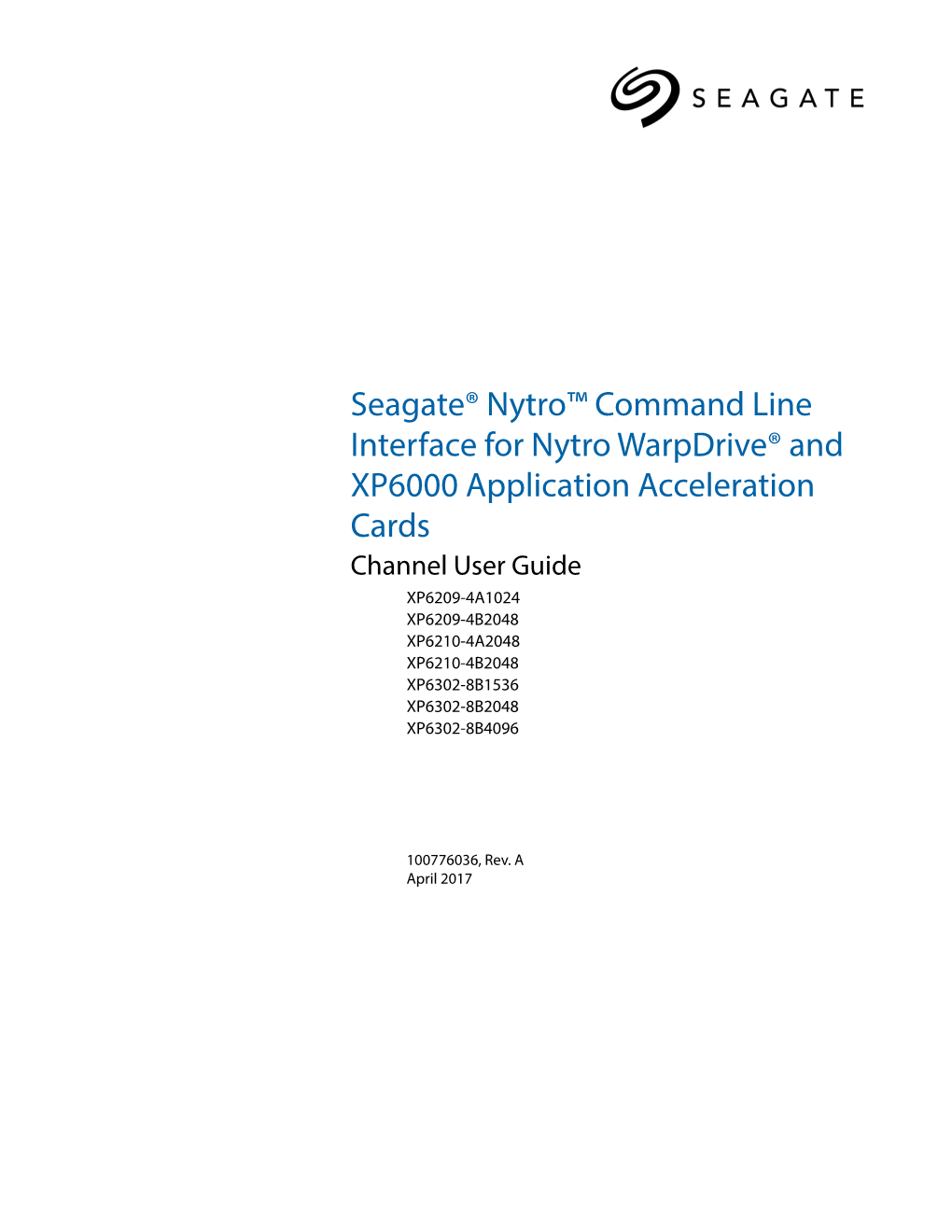 Seagate Nytro Command Line Interface OEM User Guide