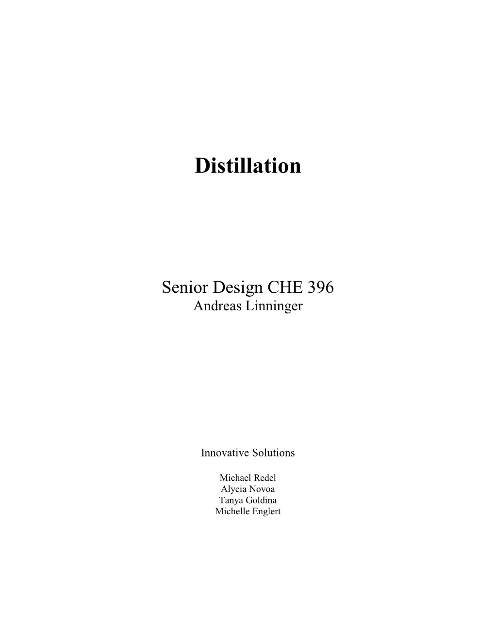 Distillation