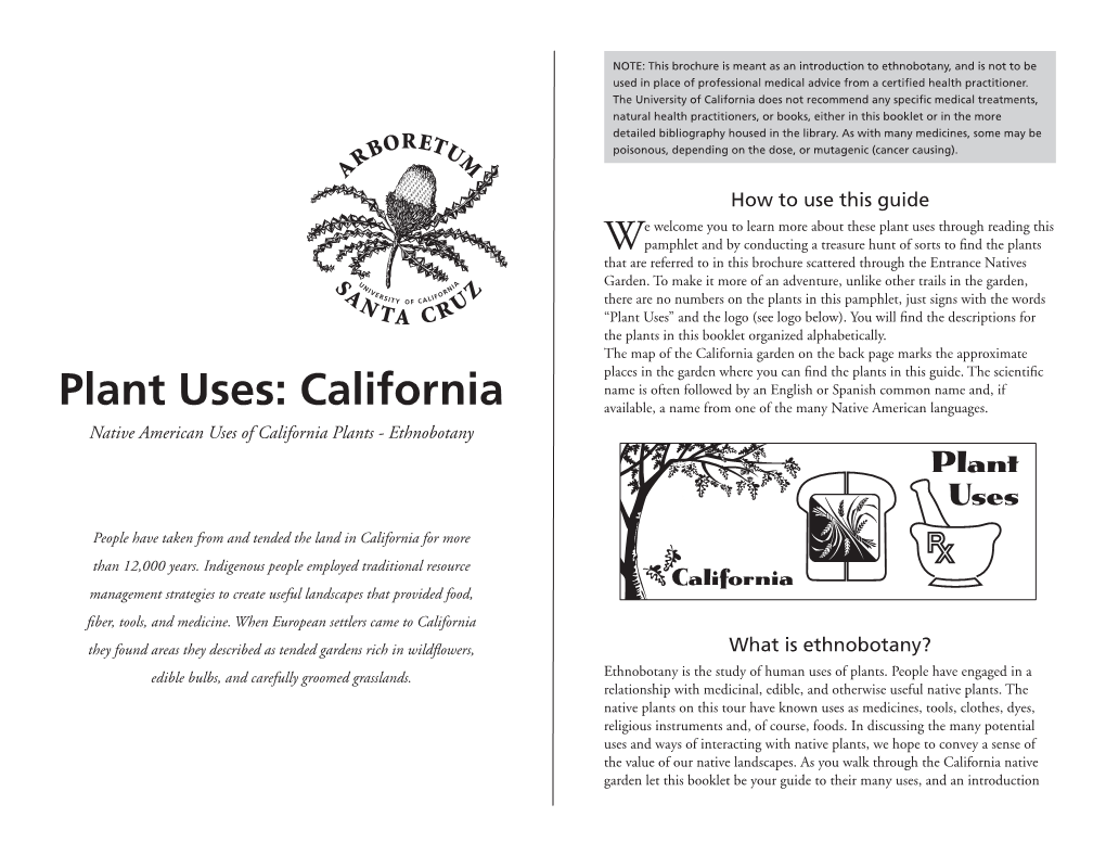 Ethnobotany of California Native Plants