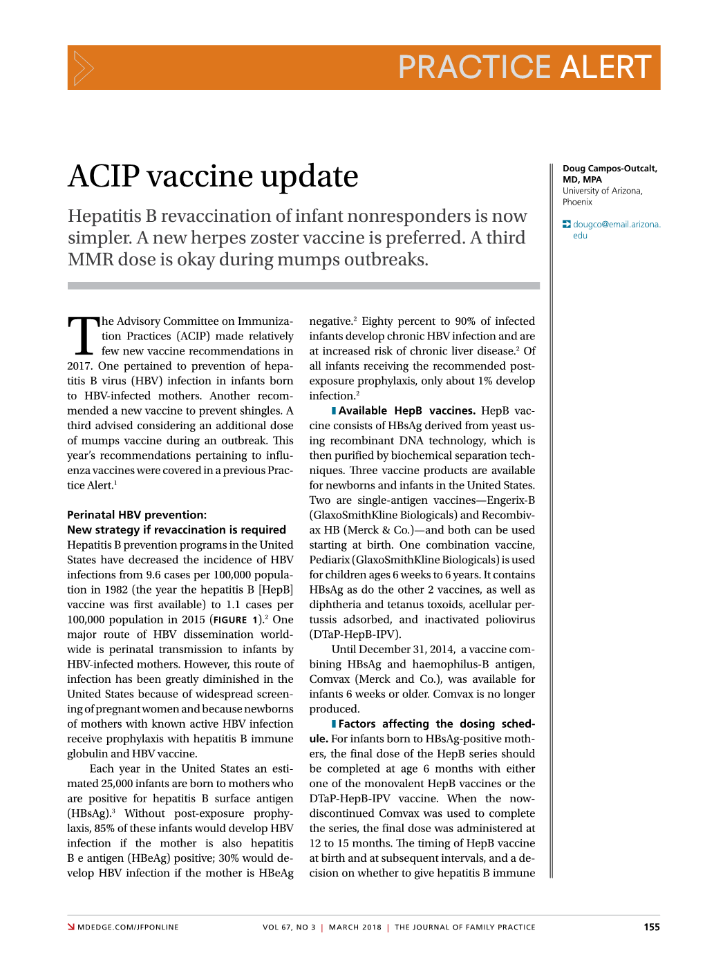 ACIP Vaccine Update University of Arizona, Phoenix