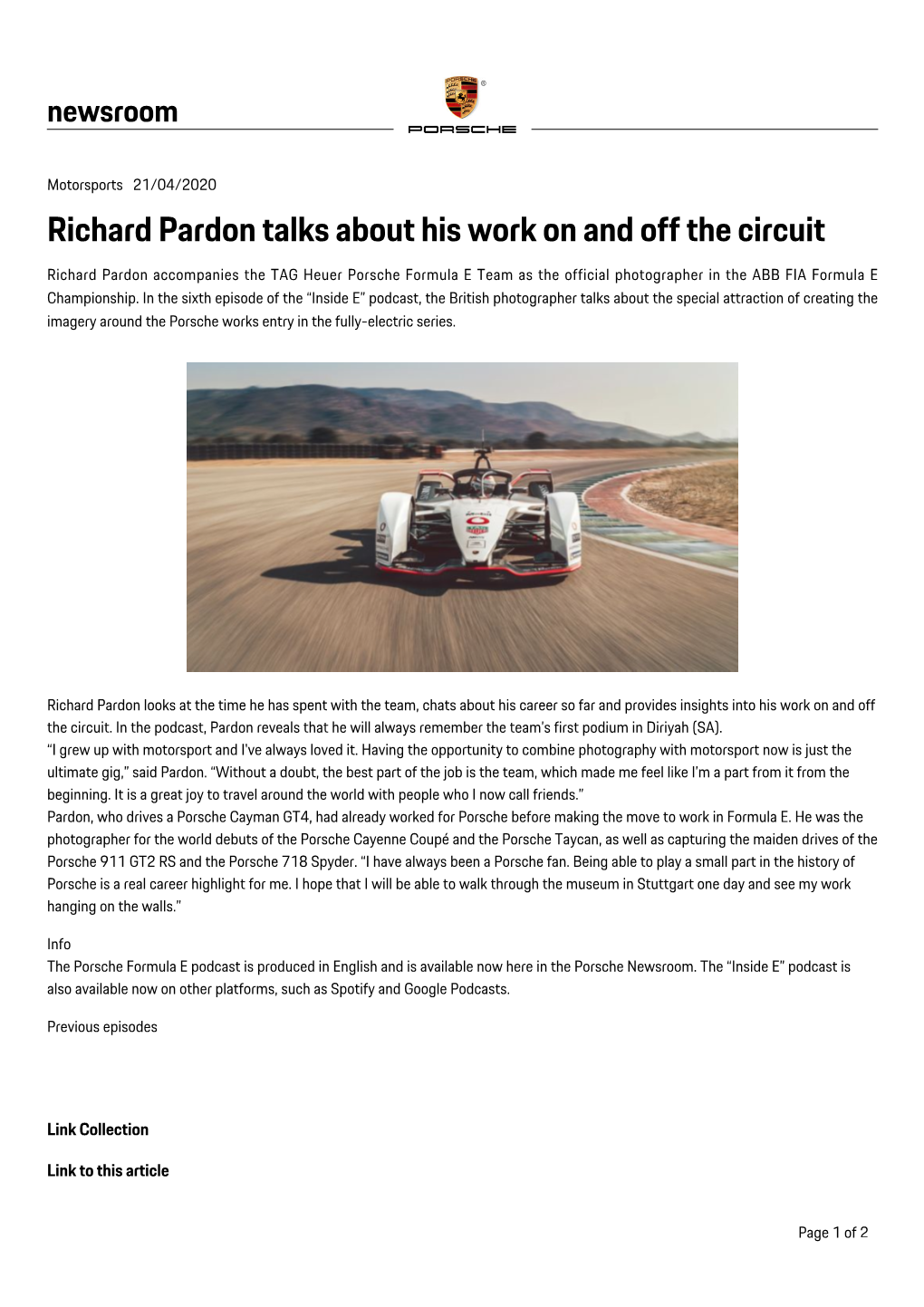 Richard Pardon Talks About His Work on and Off The